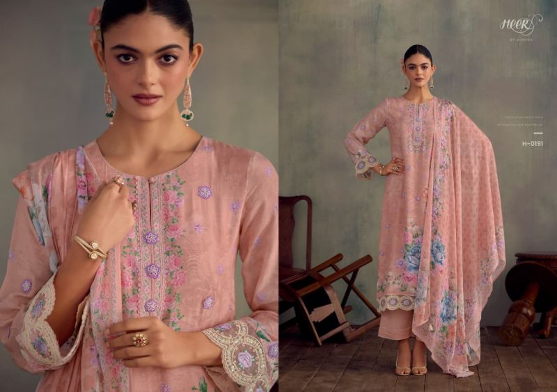 Kimora Heer Jazz Maslin Vol 263 Muslin Digital Print Embroidered Salwar Kameez Catalog — Wholesale Dress Material, Kimora wholesale from Surat — view 6