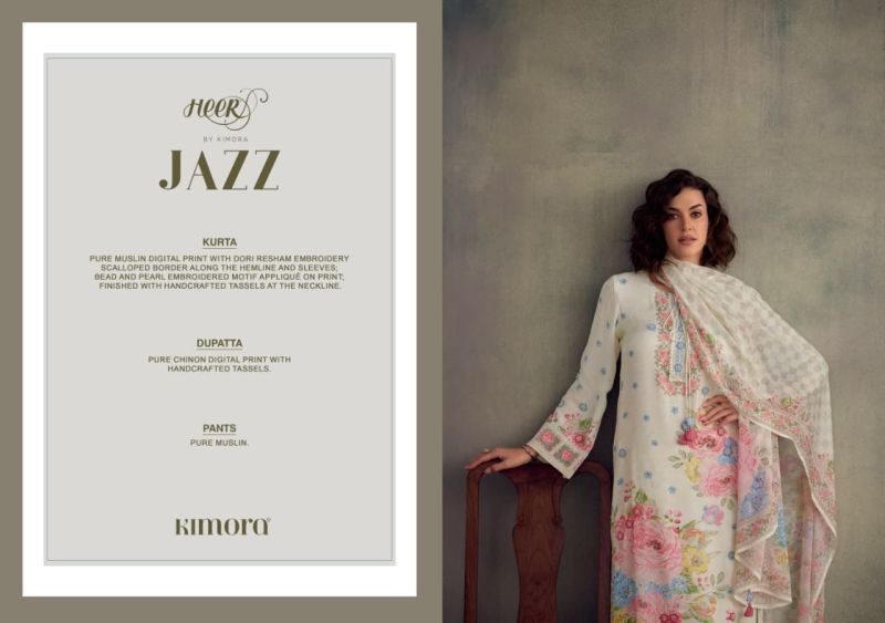 Kimora Heer Jazz Maslin Vol 263 Muslin Digital Print Embroidered Salwar Kameez Catalog — Wholesale Dress Material, Kimora wholesale from Surat — view 7