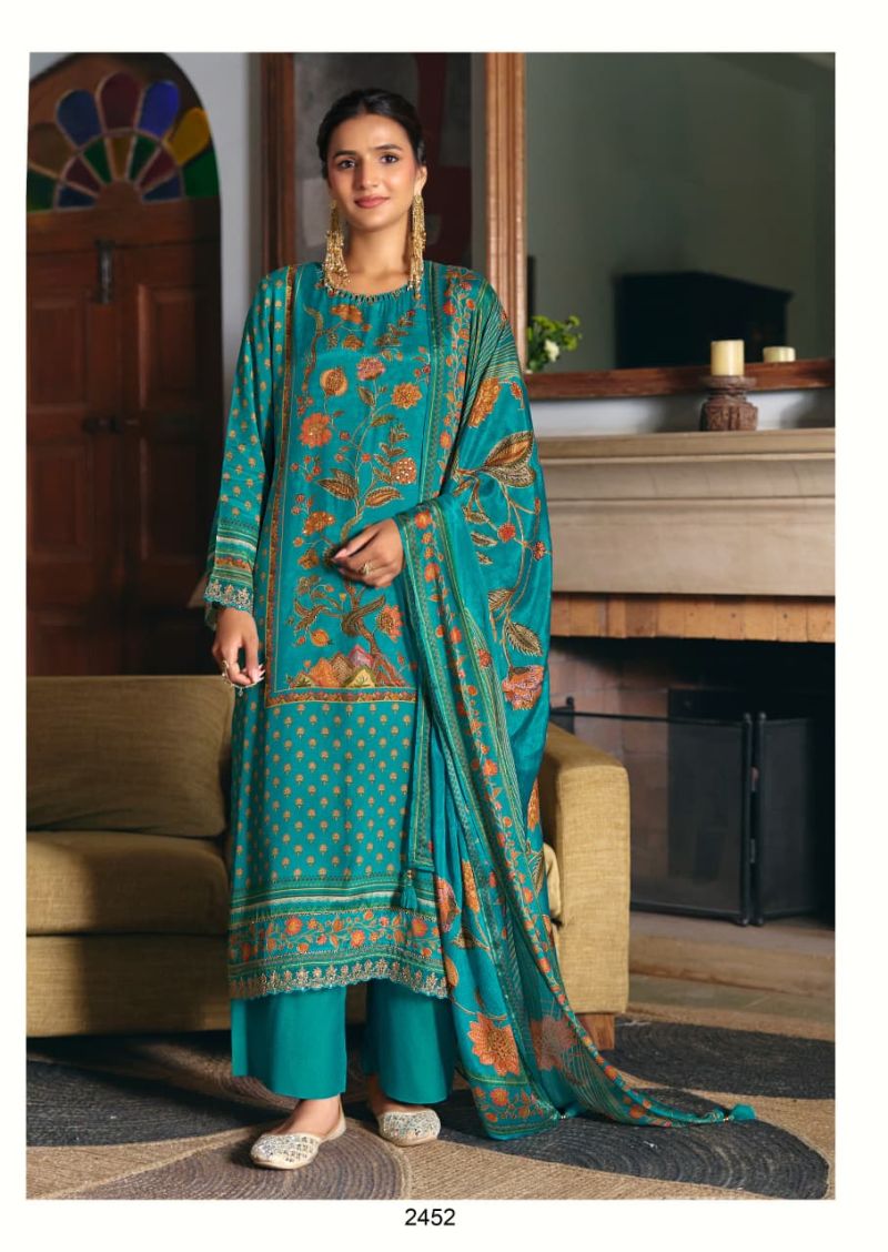 Kimora Rola Rappa Muslin Digital Print Handwork Salwar Kameez — Wholesale Dress Material, Kimora wholesale from Surat — Photo 3
