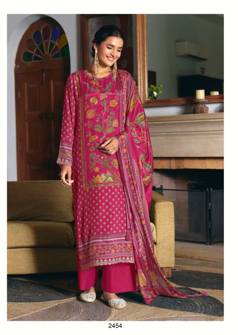 Kimora Rola Rappa Muslin Digital Print Handwork Salwar Kameez — Wholesale Dress Material, Kimora wholesale from Surat — Photo 4