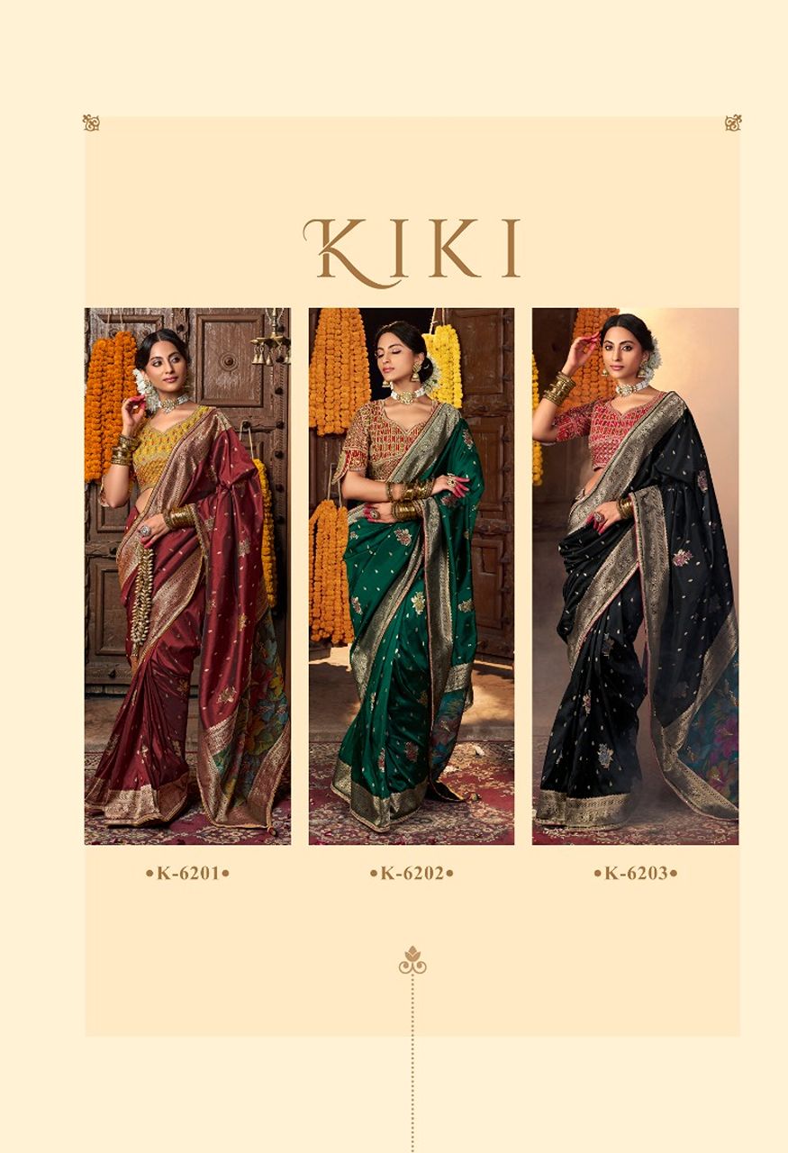 Kira Kiki Pure Silk Weaving Fancy Saree Collection Lace Border Heavy Pallu — Singles, kira wholesale from Surat — Photo 4