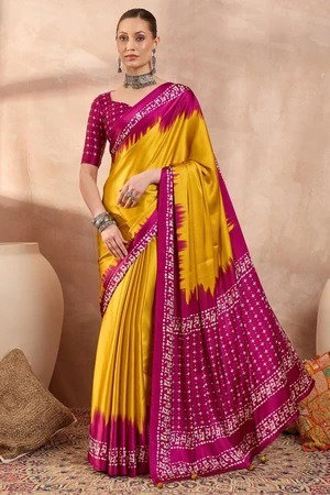 Lux Vol 48 Semi Modal Printed Fancy Saree Catalog — Singles, Vardan Ethnic wholesale from Surat — Photo 2