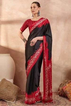 Lux Vol 48 Semi Modal Printed Fancy Saree Catalog — Singles, Vardan Ethnic wholesale from Surat — Photo 5