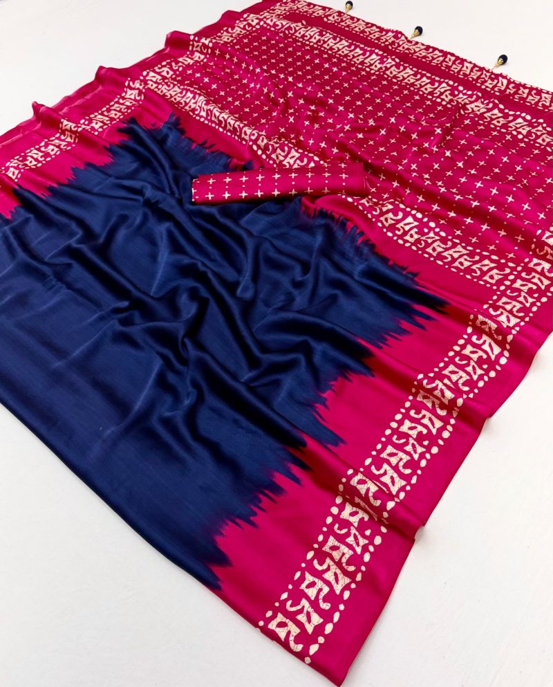 Lux Vol 48 Semi Modal Printed Fancy Saree Catalog — Singles, Vardan Ethnic wholesale from Surat — Photo 10
