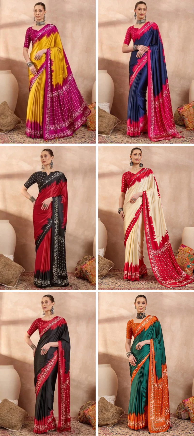 Lux Vol 48 Semi Modal Printed Fancy Saree Catalog — Singles, Vardan Ethnic wholesale from Surat — Photo 13