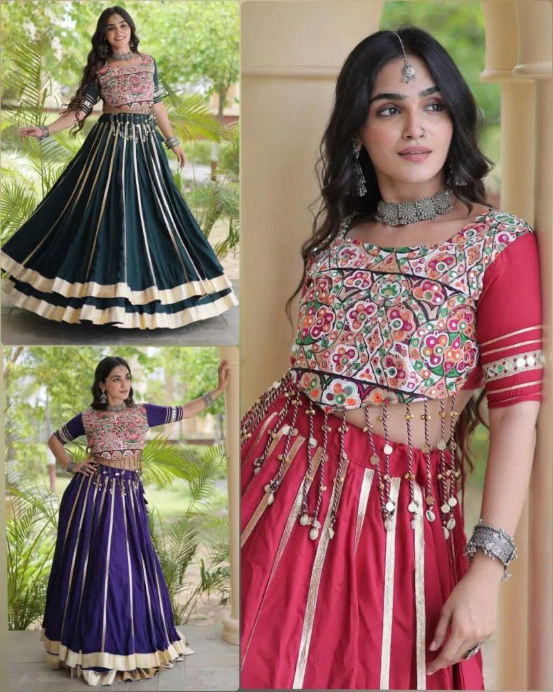 Lw 7184 14Kg Rayon Embroidered Navratri Lehenga Choli Catalog — Wholesale Lehenga wholesale from Surat — view 9