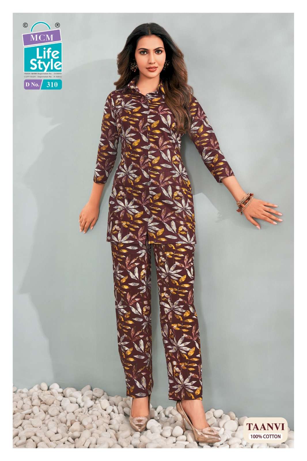 Mcm Lifestyle Taanvi Vol 3 Cotton Print Fancy Ladies Top With Pant Pair — Wholesale Kurtis, Vardan Ethnic wholesale from Surat — Photo 3