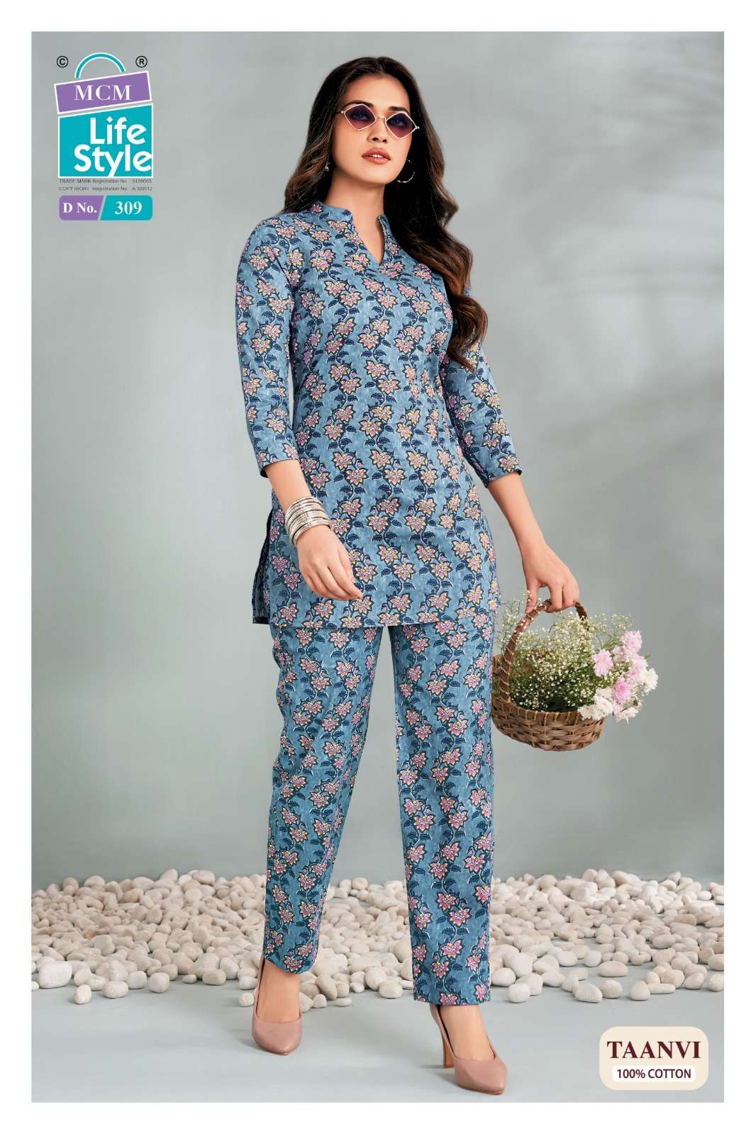 Mcm Lifestyle Taanvi Vol 3 Cotton Print Fancy Ladies Top With Pant Pair — Wholesale Kurtis, Vardan Ethnic wholesale from Surat — Photo 5