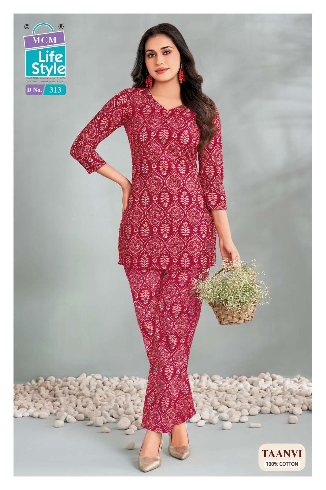 Mcm Lifestyle Taanvi Vol 3 Cotton Print Fancy Ladies Top With Pant Pair — Wholesale Kurtis, Vardan Ethnic wholesale from Surat — Photo 9