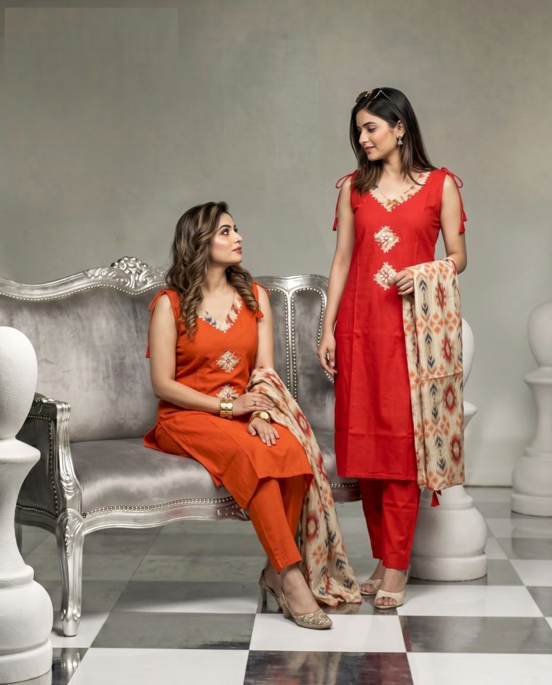 Naisha K 1235 Vatican Manual Work Fancy Kurti With Bottom Dupatta Catalog — Wholesale Kurtis, Vardan Ethnic wholesale from Surat — Photo 7
