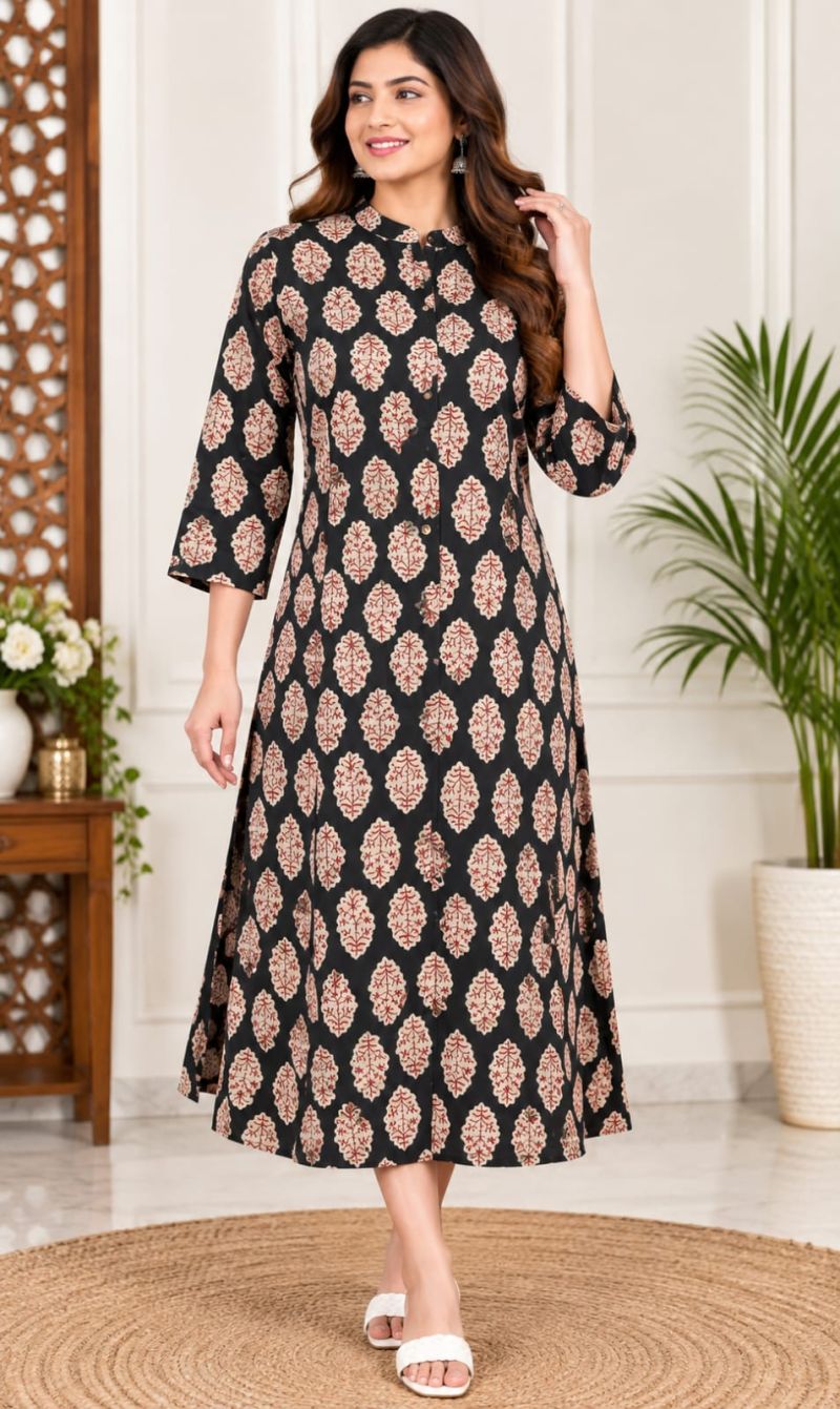 Naisha K 1274 Cotton Printed Fancy One Piece Catalog — Wholesale Kurtis, Vardan Ethnic wholesale from Surat — Photo 11