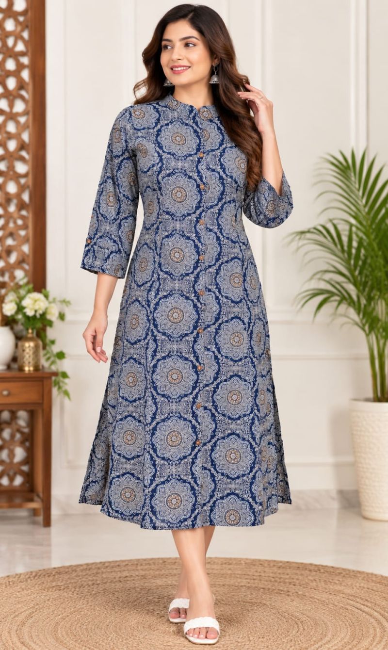 Naisha K 1274 Cotton Printed Fancy One Piece Catalog — Wholesale Kurtis, Vardan Ethnic wholesale from Surat — Photo 12