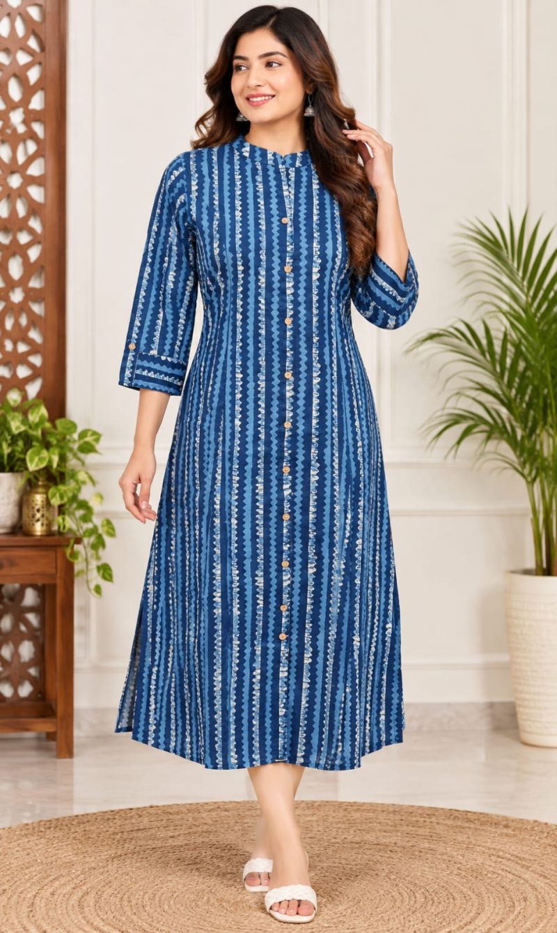 Naisha K 1274 Cotton Printed Fancy One Piece Catalog — Wholesale Kurtis, Vardan Ethnic wholesale from Surat — Photo 2