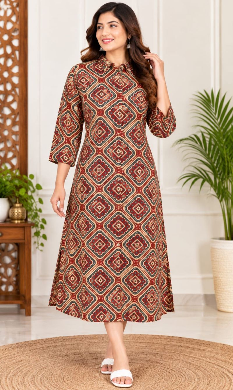 Naisha K 1274 Cotton Printed Fancy One Piece Catalog — Wholesale Kurtis, Vardan Ethnic wholesale from Surat — Photo 3