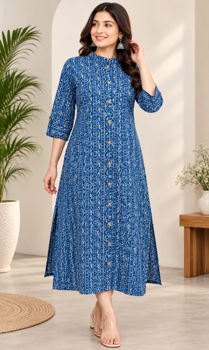 Naisha K 1274 Cotton Printed Fancy One Piece Catalog — Wholesale Kurtis, Vardan Ethnic wholesale from Surat — Photo 6
