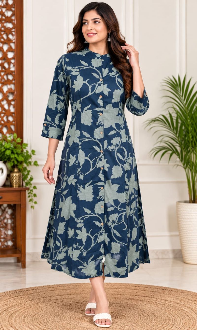 Naisha K 1274 Cotton Printed Fancy One Piece Catalog — Wholesale Kurtis, Vardan Ethnic wholesale from Surat — Photo 8