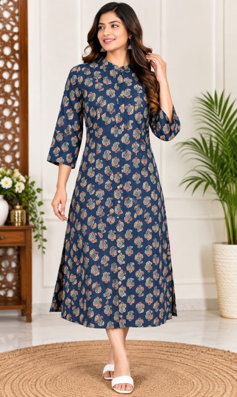 Naisha K 1274 Cotton Printed Fancy One Piece Catalog — Wholesale Kurtis, Vardan Ethnic wholesale from Surat — Photo 9