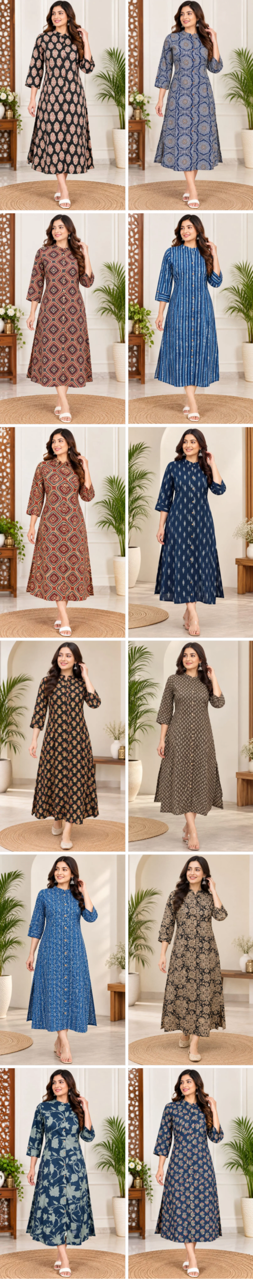 Naisha K 1274 Cotton Printed Fancy One Piece Catalog — Wholesale Kurtis, Vardan Ethnic wholesale from Surat — Photo 10
