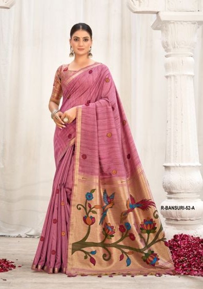 Rajguru Bansuri Jamdani Weaving Festival Wear Saree Catalog