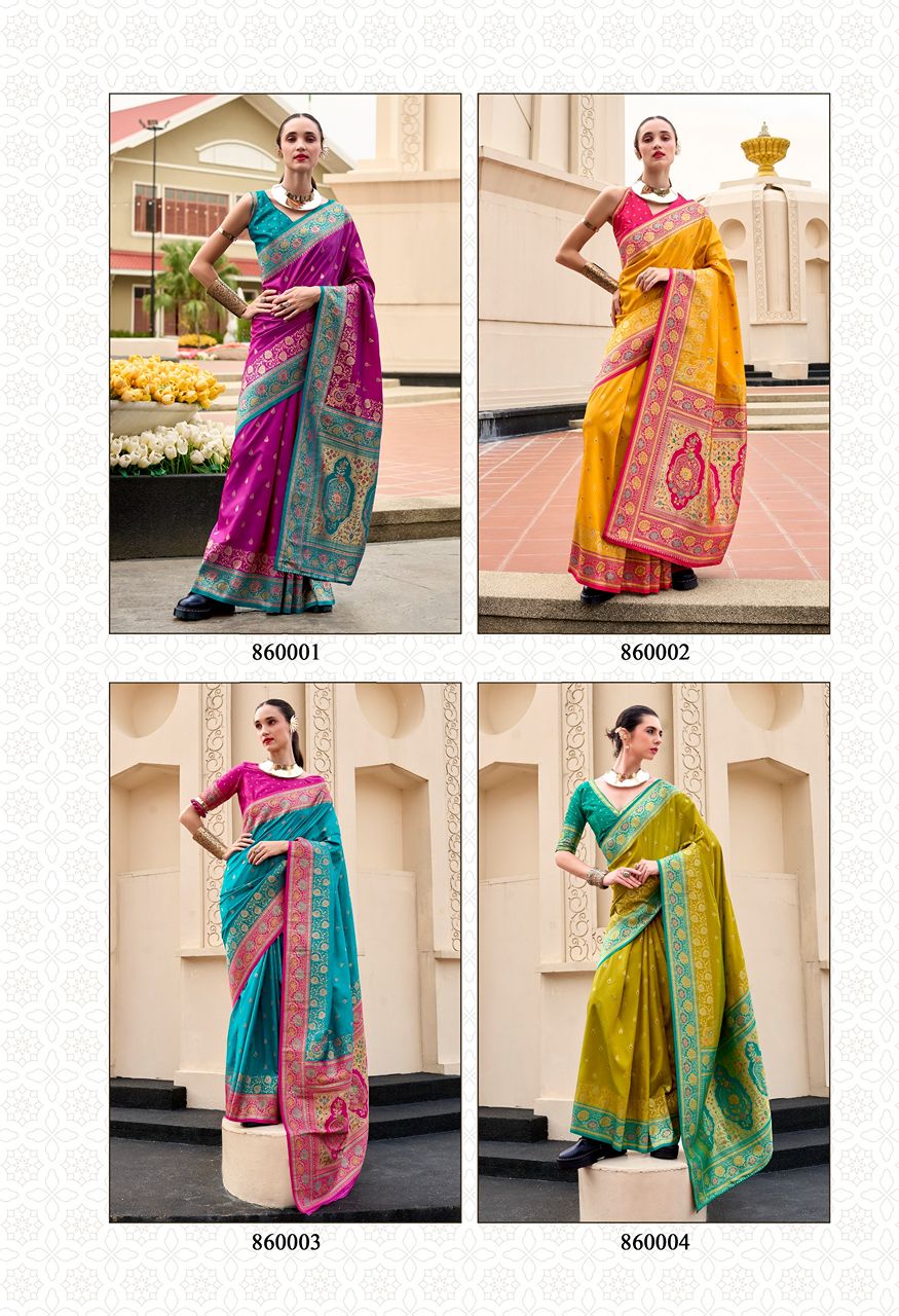 RajPath Fabrics Soundarya Silk Pure Soft Banarasi Silk Saree — Singles, Vardan Ethnic wholesale from Surat — Photo 11