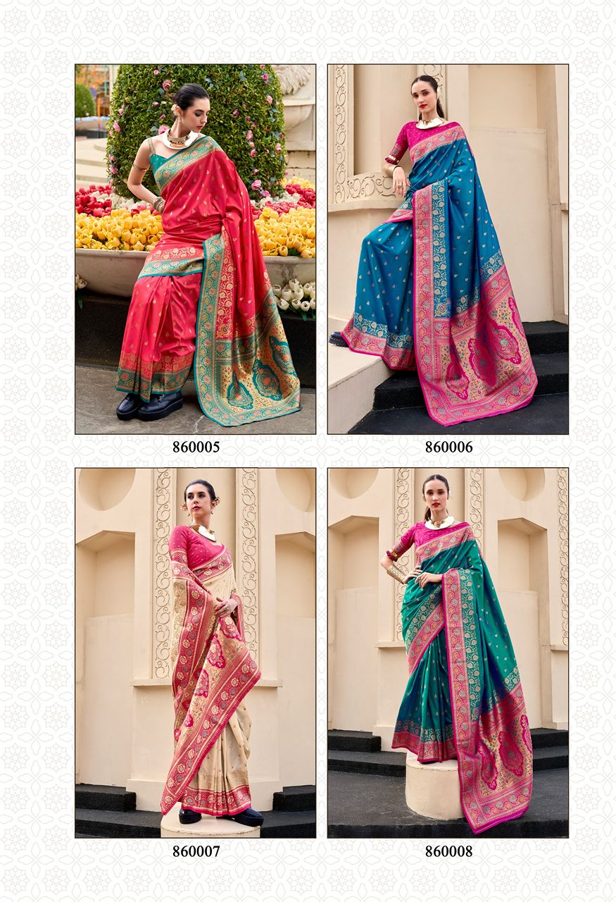 RajPath Fabrics Soundarya Silk Pure Soft Banarasi Silk Saree — Singles, Vardan Ethnic wholesale from Surat — Photo 12