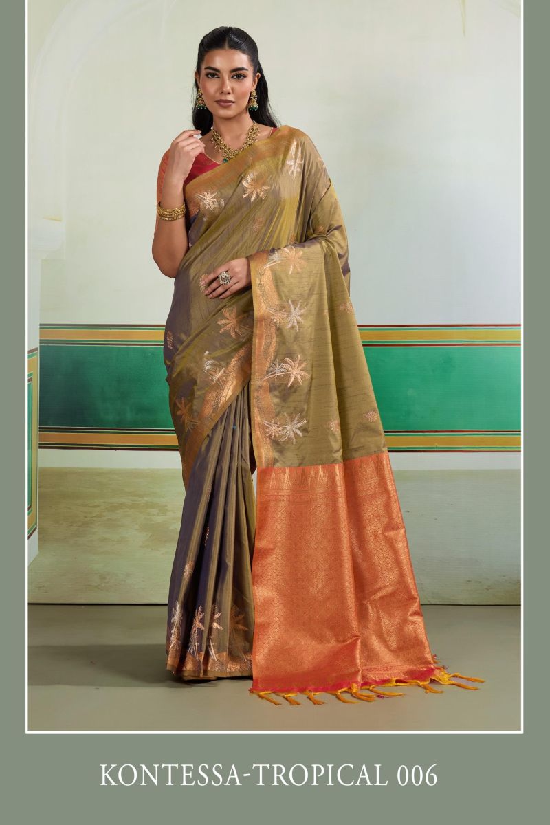 Rajtex Kontessa Tropical Tussar Silk Handloom Weaving Saree Catalog — Wholesale Sarees, rajtex wholesale from Surat — Photo 2