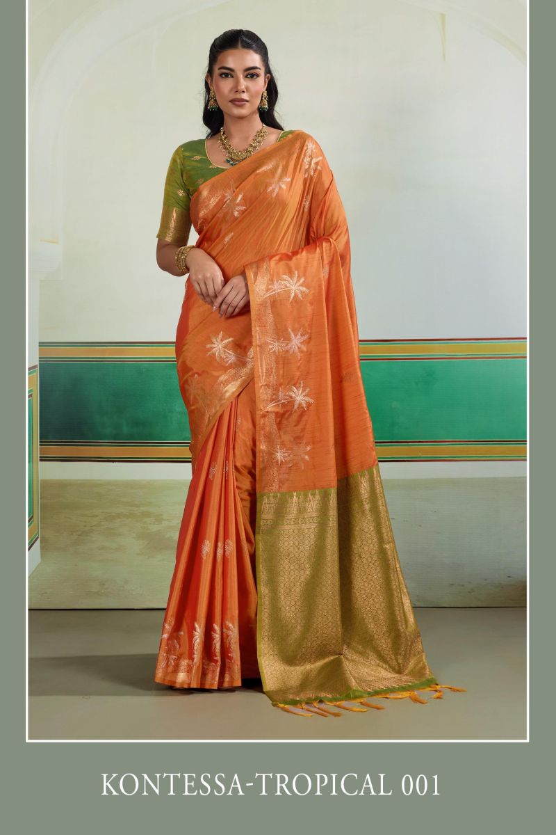 Rajtex Kontessa Tropical Tussar Silk Handloom Weaving Saree Catalog — Wholesale Sarees, rajtex wholesale from Surat — Photo 3