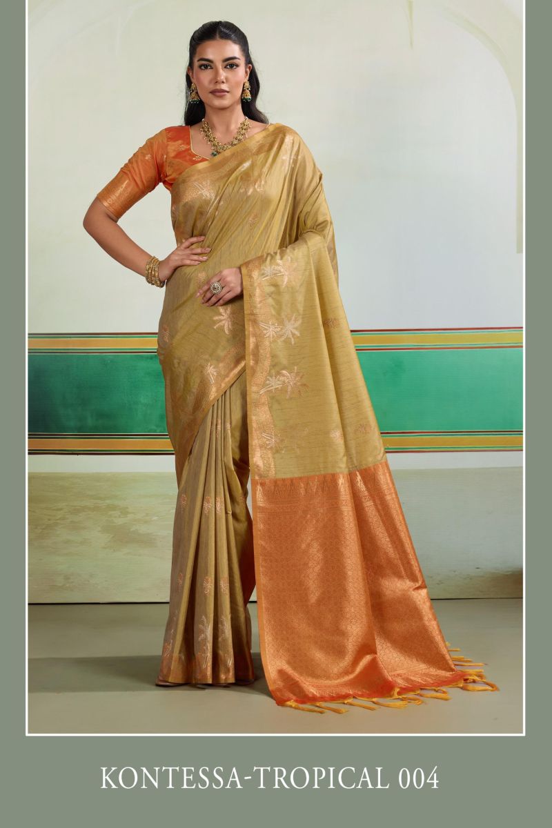 Rajtex Kontessa Tropical Tussar Silk Handloom Weaving Saree Catalog — Wholesale Sarees, rajtex wholesale from Surat — Photo 4