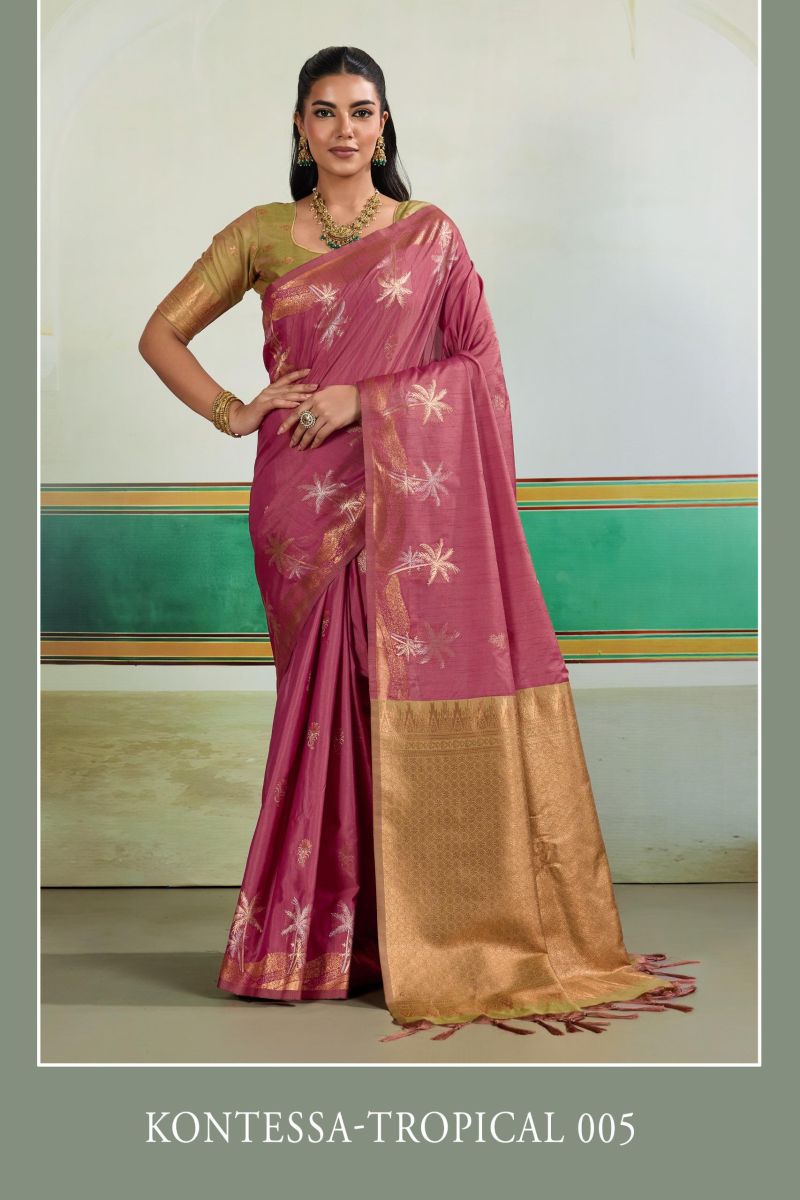Rajtex Kontessa Tropical Tussar Silk Handloom Weaving Saree Catalog