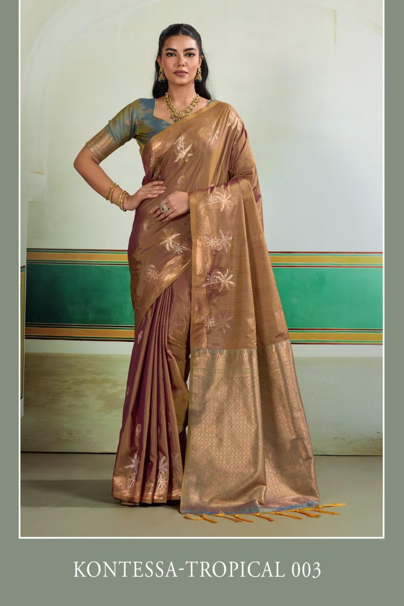 Rajtex Kontessa Tropical Tussar Silk Handloom Weaving Saree Catalog — Wholesale Sarees, rajtex wholesale from Surat — Photo 6