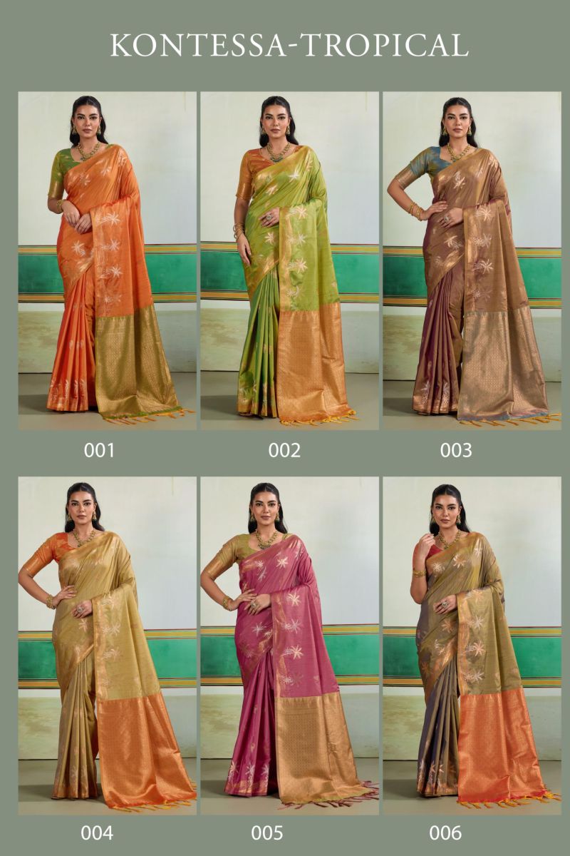 Rajtex Kontessa Tropical Tussar Silk Handloom Weaving Saree Catalog — Wholesale Sarees, rajtex wholesale from Surat — Photo 12