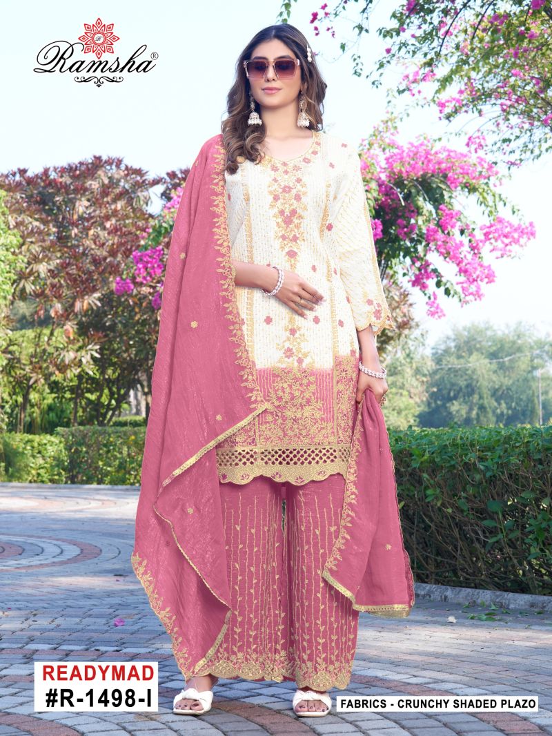 Ramsha R 1498 I To L Crunchy Shaded Embroidered Salwar Kameez — Wholesale Kurtis, Ramsha wholesale from Surat — Photo 2