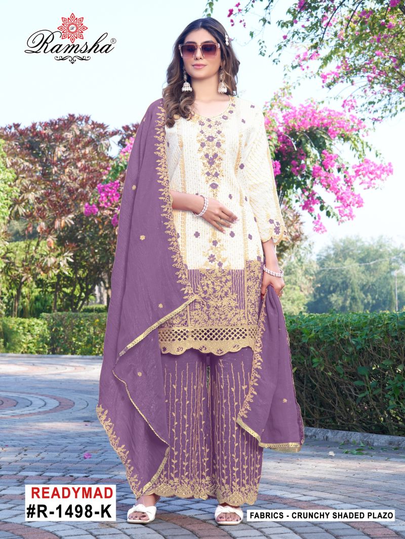 Ramsha R 1498 I To L Crunchy Shaded Embroidered Salwar Kameez — Wholesale Kurtis, Ramsha wholesale from Surat — Photo 3