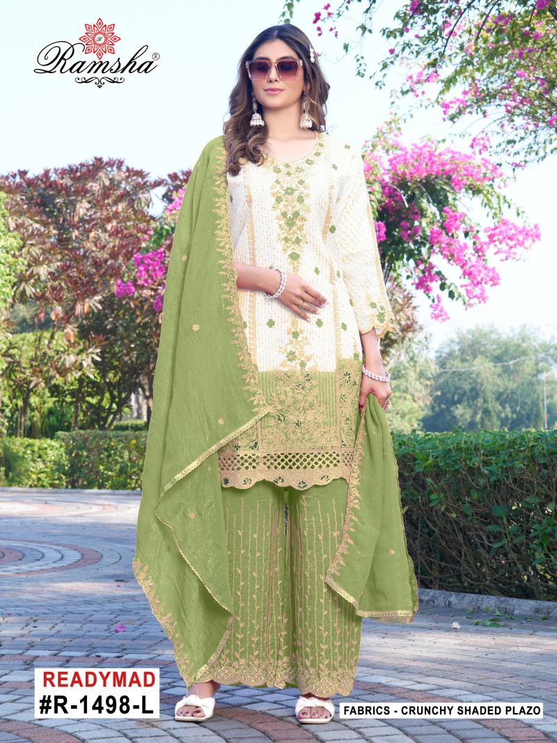 Ramsha R 1498 I To L Crunchy Shaded Embroidered Salwar Kameez — Wholesale Kurtis, Ramsha wholesale from Surat — Photo 4