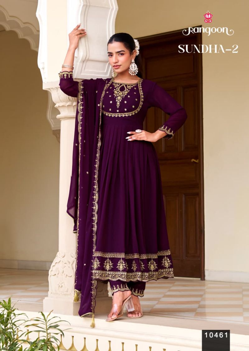 Rangoon Sundha Vol 2 Geoegette Khatli Mirror Work Salwar Kameez Catalog — Wholesale Kurtis, Kessi wholesale from Surat — Photo 2