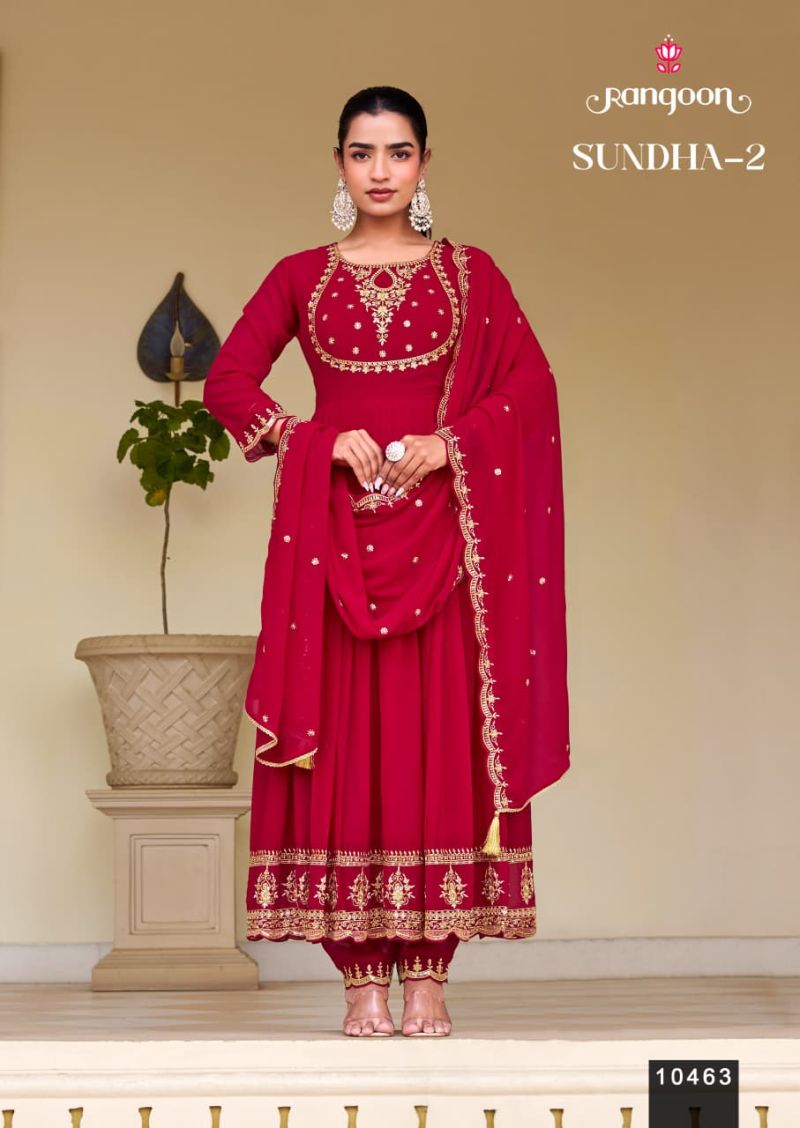 Rangoon Sundha Vol 2 Geoegette Khatli Mirror Work Salwar Kameez Catalog — Wholesale Kurtis, Kessi wholesale from Surat — Photo 3