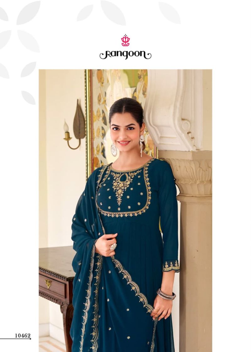 Rangoon Sundha Vol 2 Geoegette Khatli Mirror Work Salwar Kameez Catalog — Wholesale Kurtis, Kessi wholesale from Surat — Photo 5
