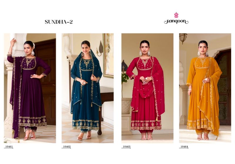 Rangoon Sundha Vol 2 Geoegette Khatli Mirror Work Salwar Kameez Catalog — Wholesale Kurtis, Kessi wholesale from Surat — Photo 8