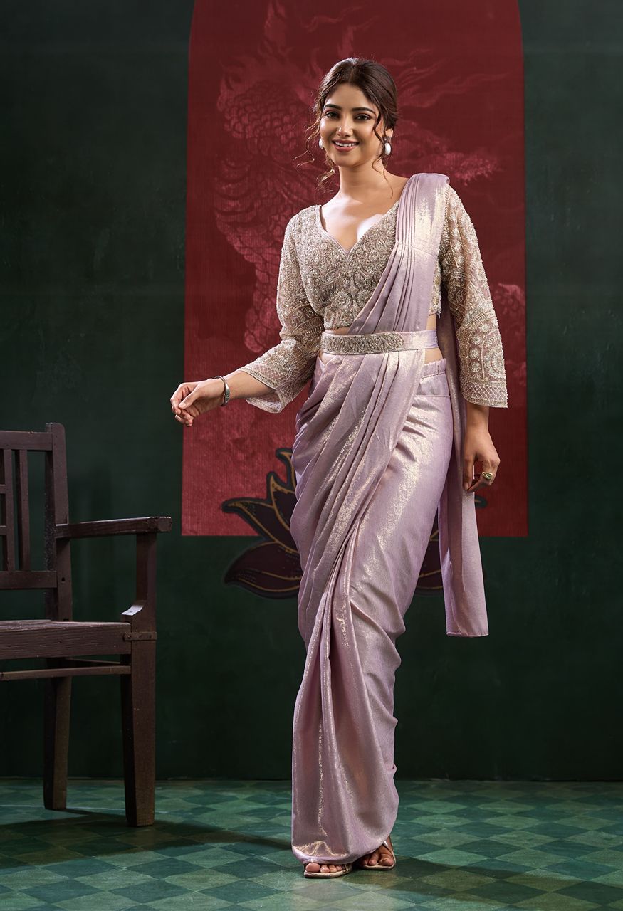 Ready to Wear Saree Design 102449 — Singles, AMOHA wholesale from Surat — Photo 3
