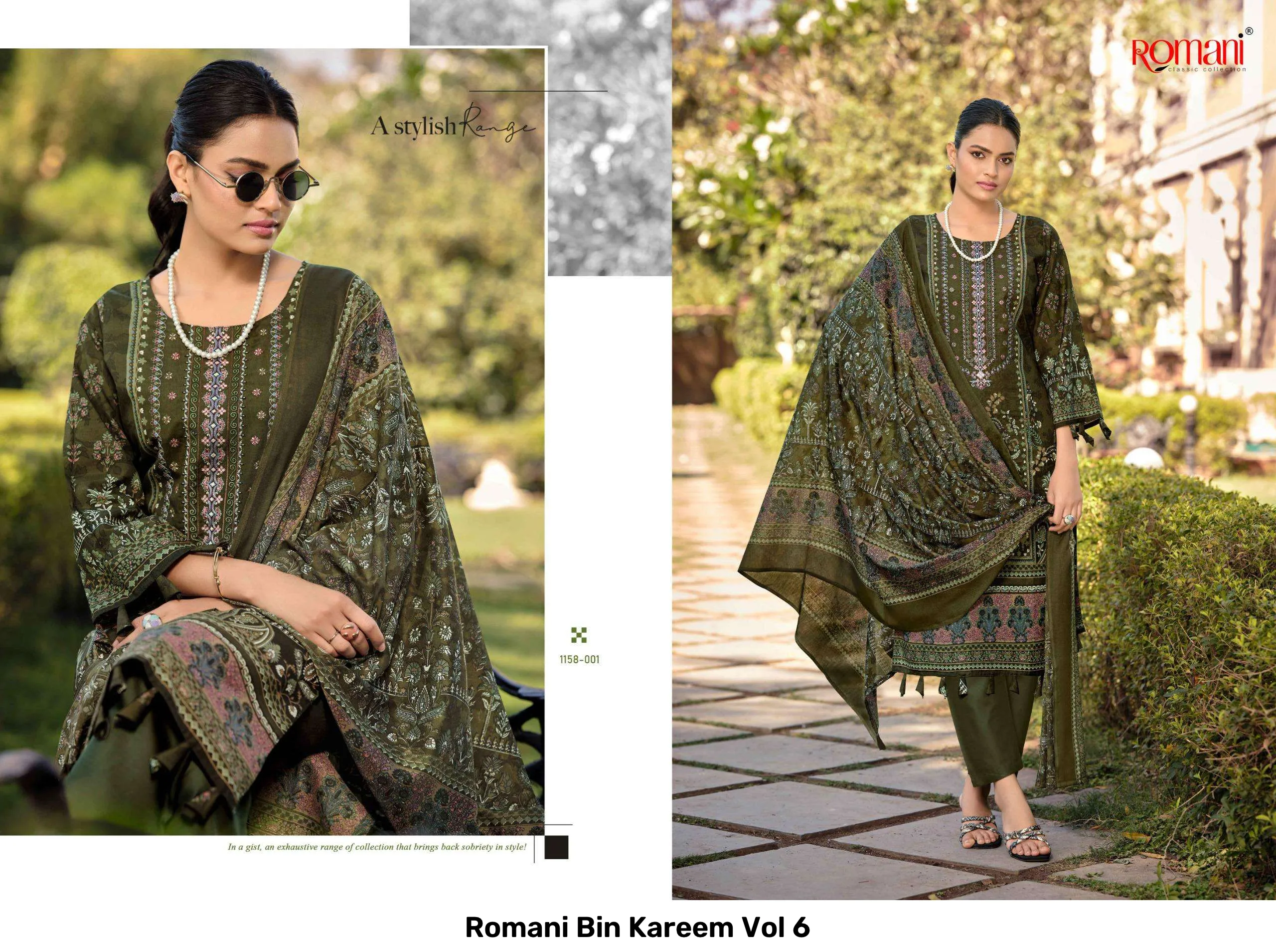 Romani Bin Kareem Vol 6 — Unstitched Suits, Romani wholesale from Surat — Photo 3