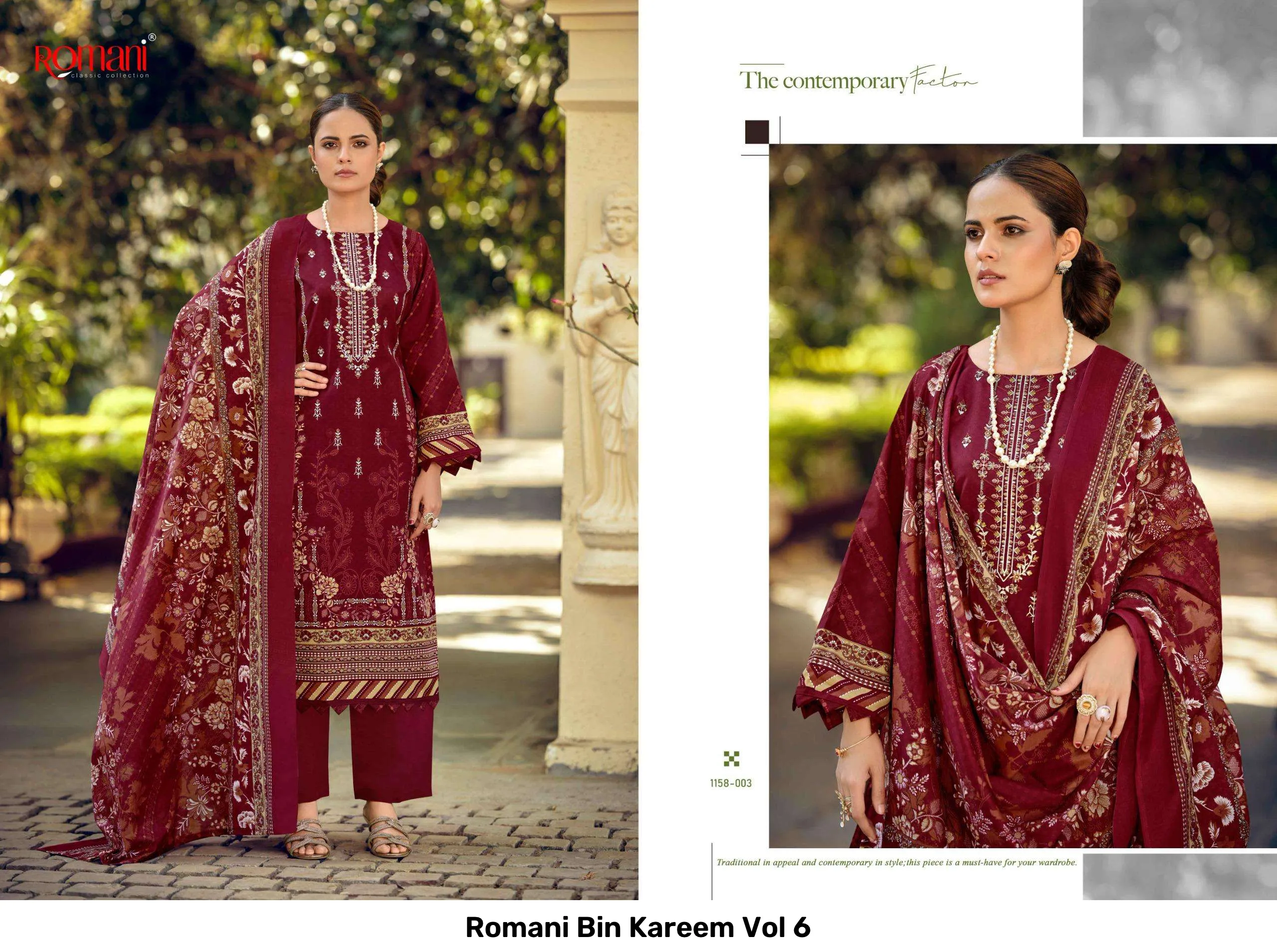 Romani Bin Kareem Vol 6 — Unstitched Suits, Romani wholesale from Surat — Photo 4