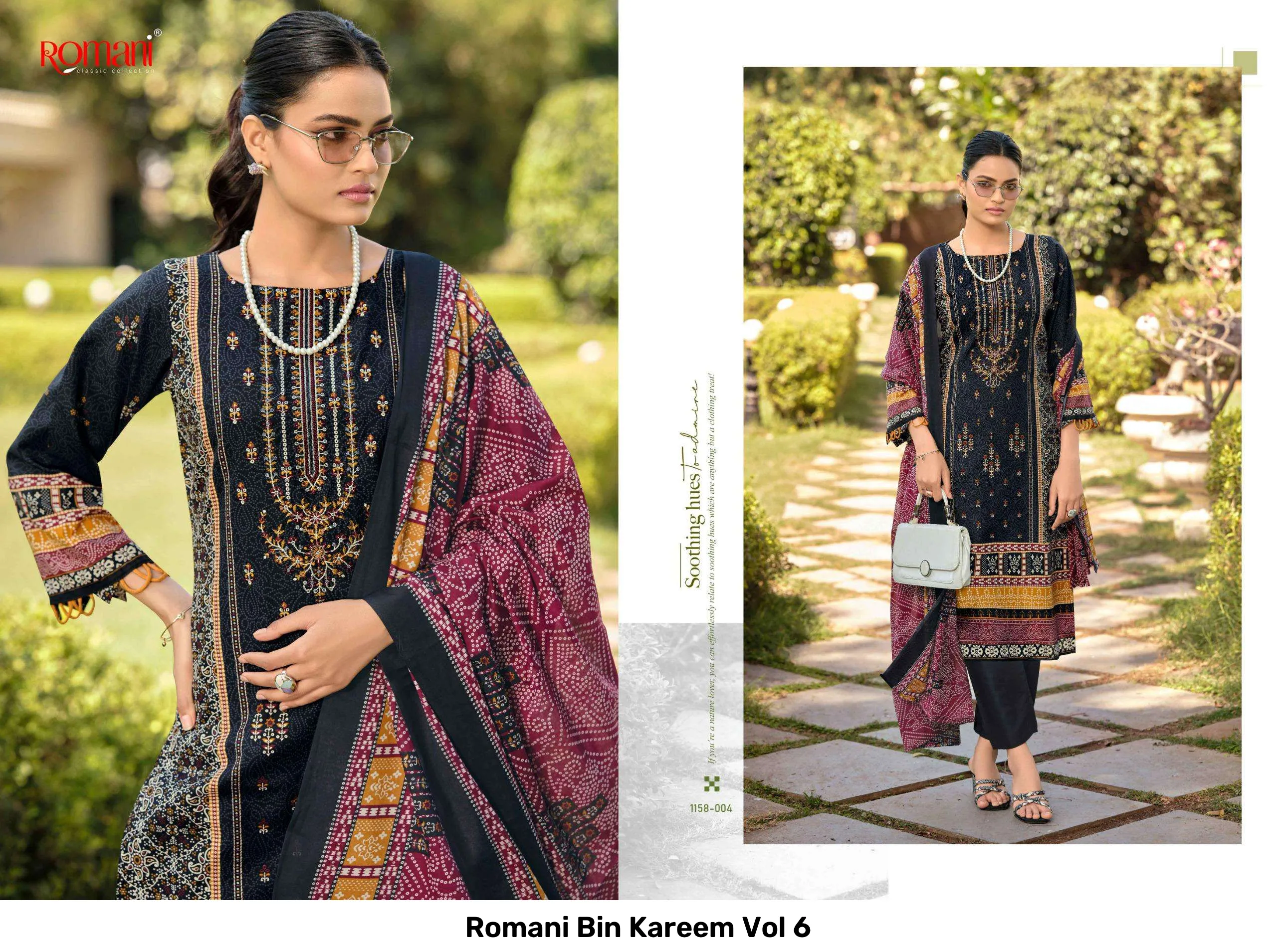 Romani Bin Kareem Vol 6 — Unstitched Suits, Romani wholesale from Surat — Photo 5