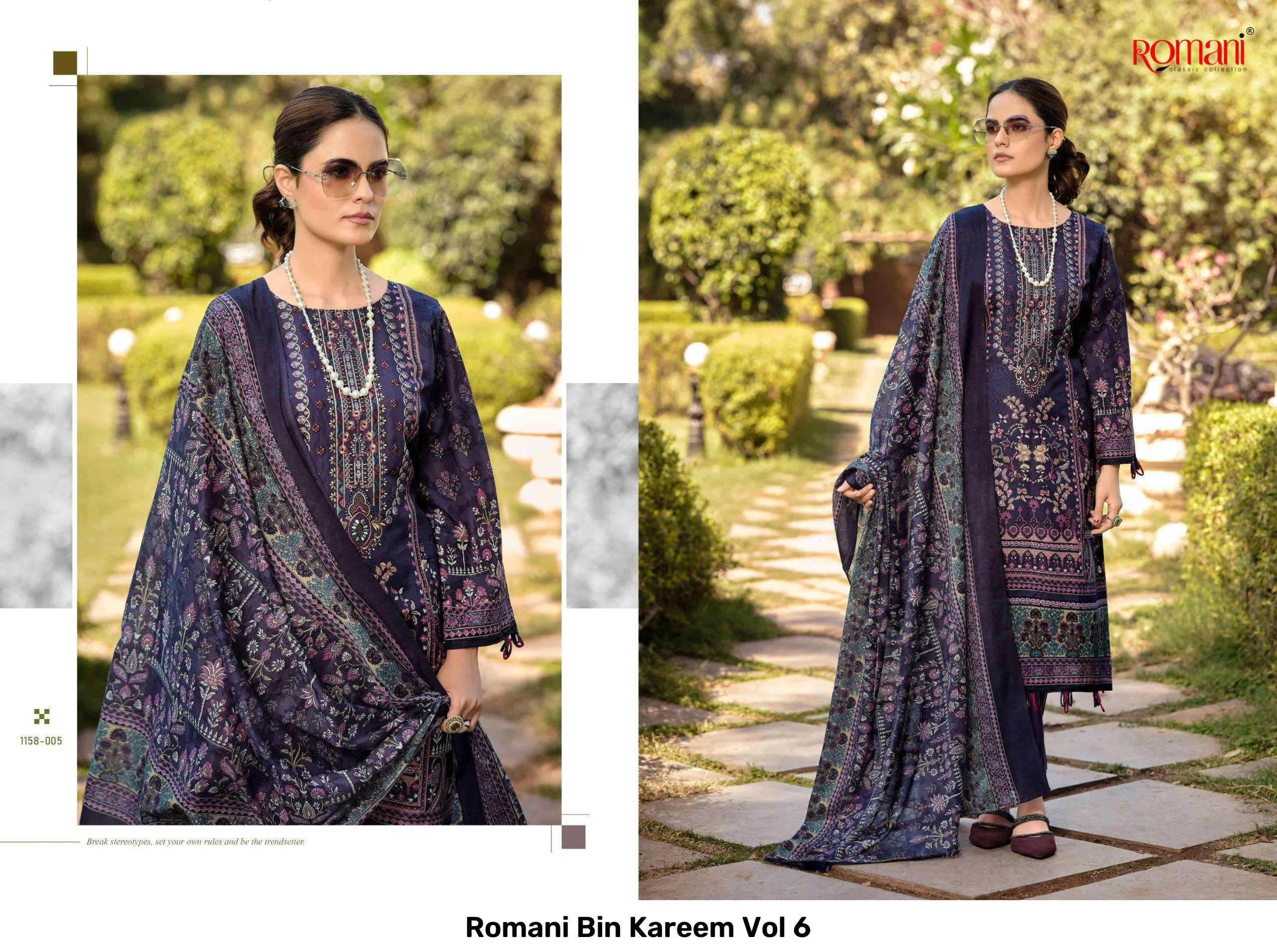 Romani Bin Kareem Vol 6 — Unstitched Suits, Romani wholesale from Surat — Photo 6