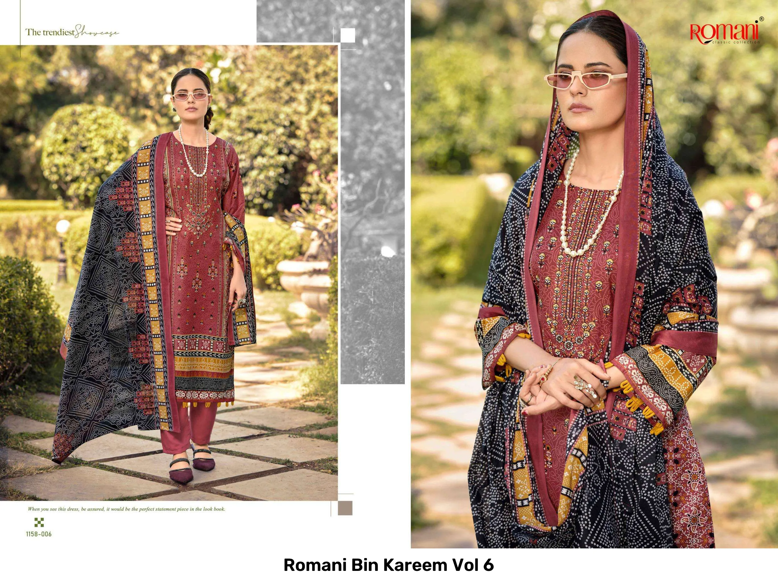 Romani Bin Kareem Vol 6 — Unstitched Suits, Romani wholesale from Surat — Photo 7