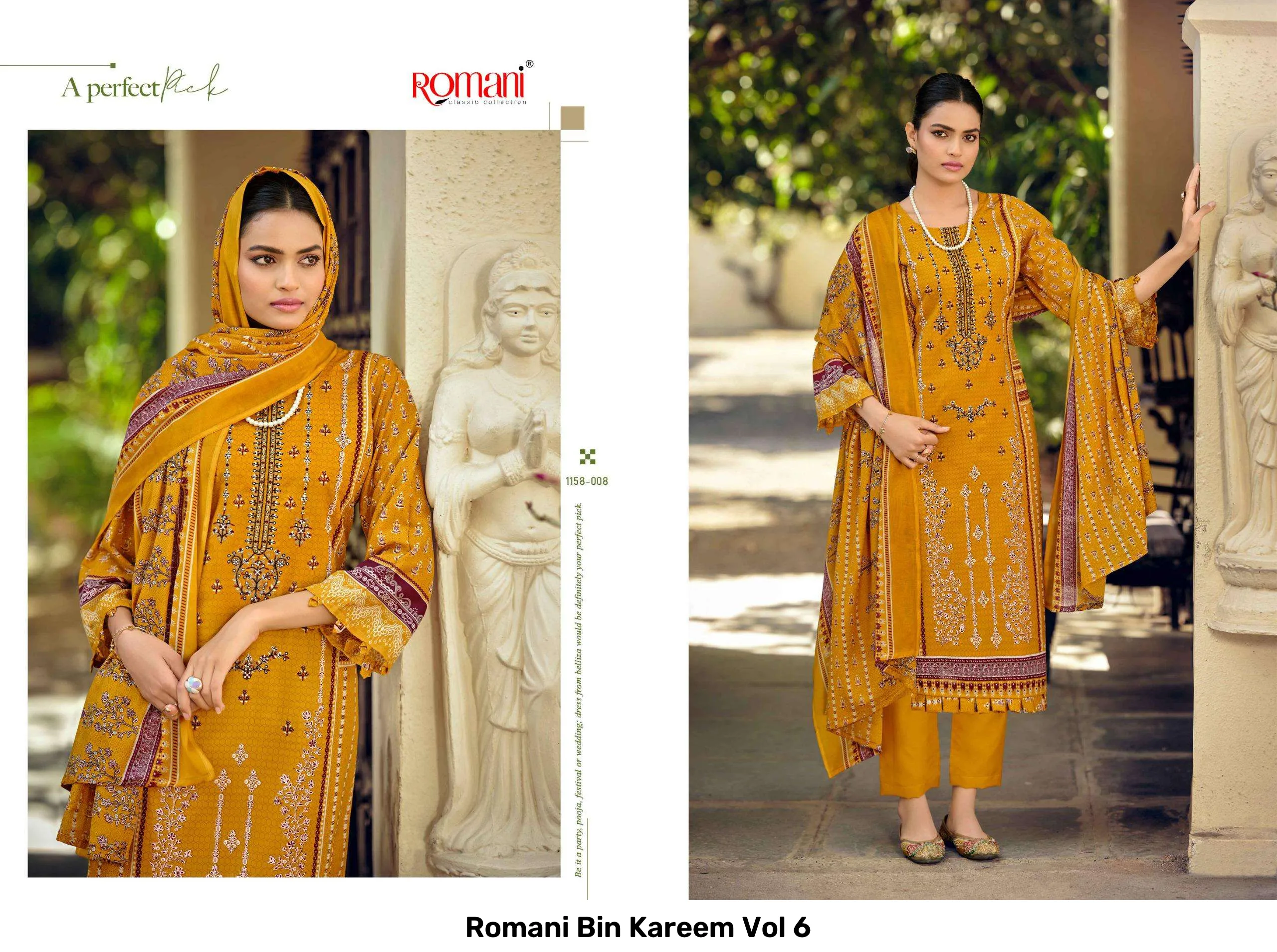 Romani Bin Kareem Vol 6 — Unstitched Suits, Romani wholesale from Surat — Photo 9