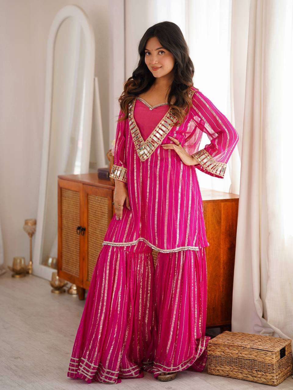 RTC 6068 Fancy Designer Festive Wear Top with Sharara Set