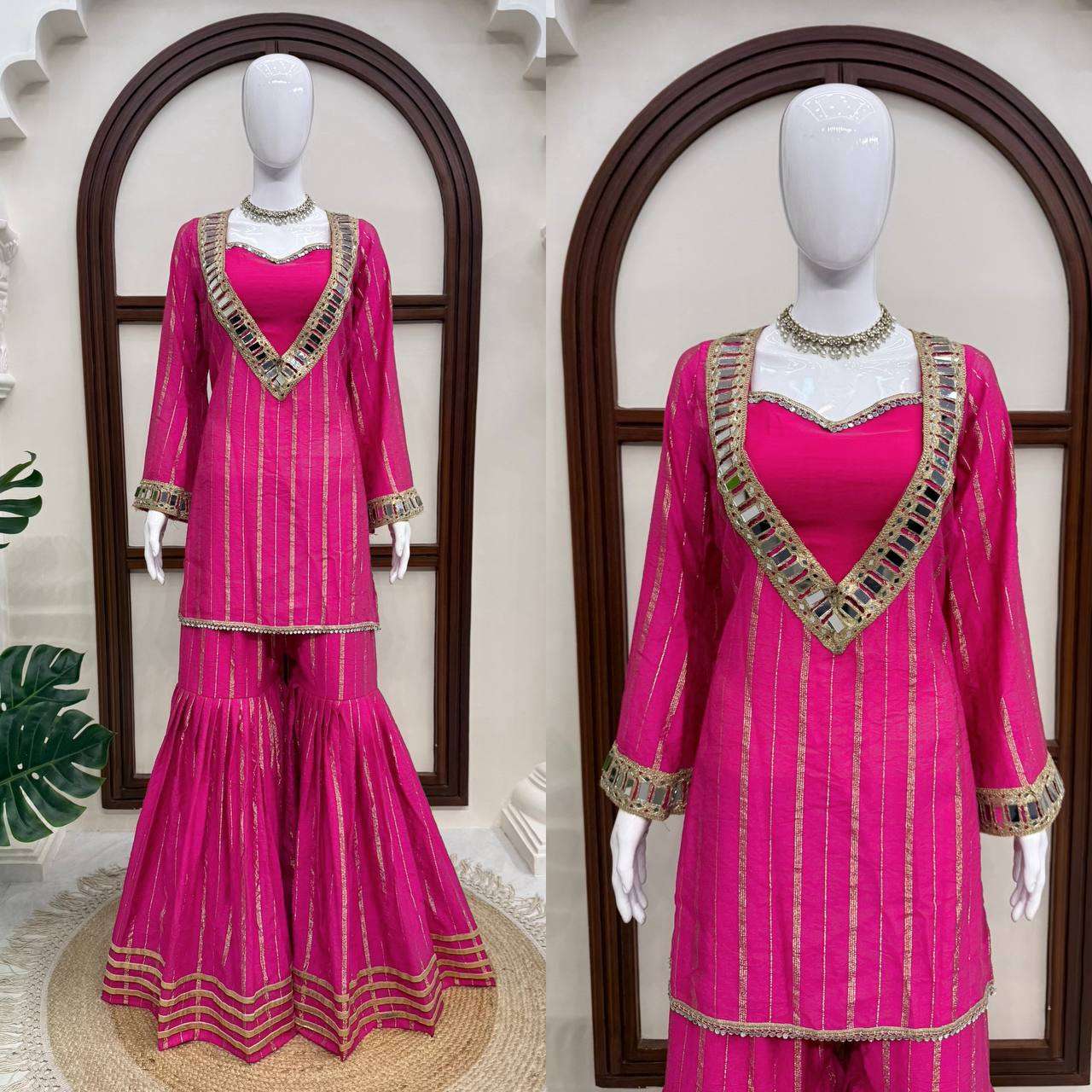 RTC 6068 Fancy Designer Festive Wear Top with Sharara Set — Wholesale Readymade Suit, Vardan Ethnic wholesale from Surat — view 4