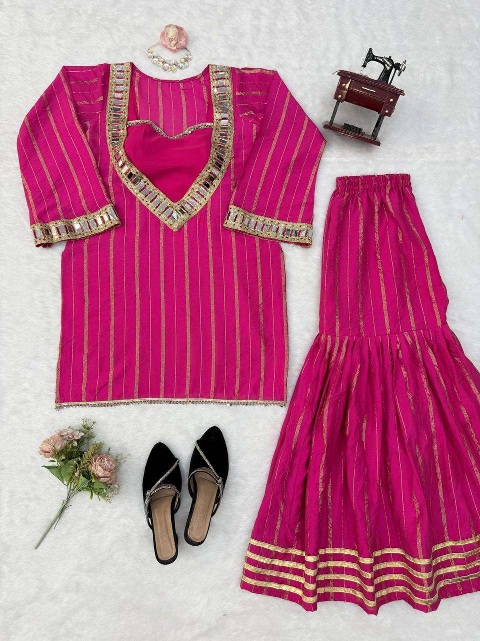 RTC 6068 Fancy Designer Festive Wear Top with Sharara Set — Wholesale Readymade Suit, Vardan Ethnic wholesale from Surat — view 3