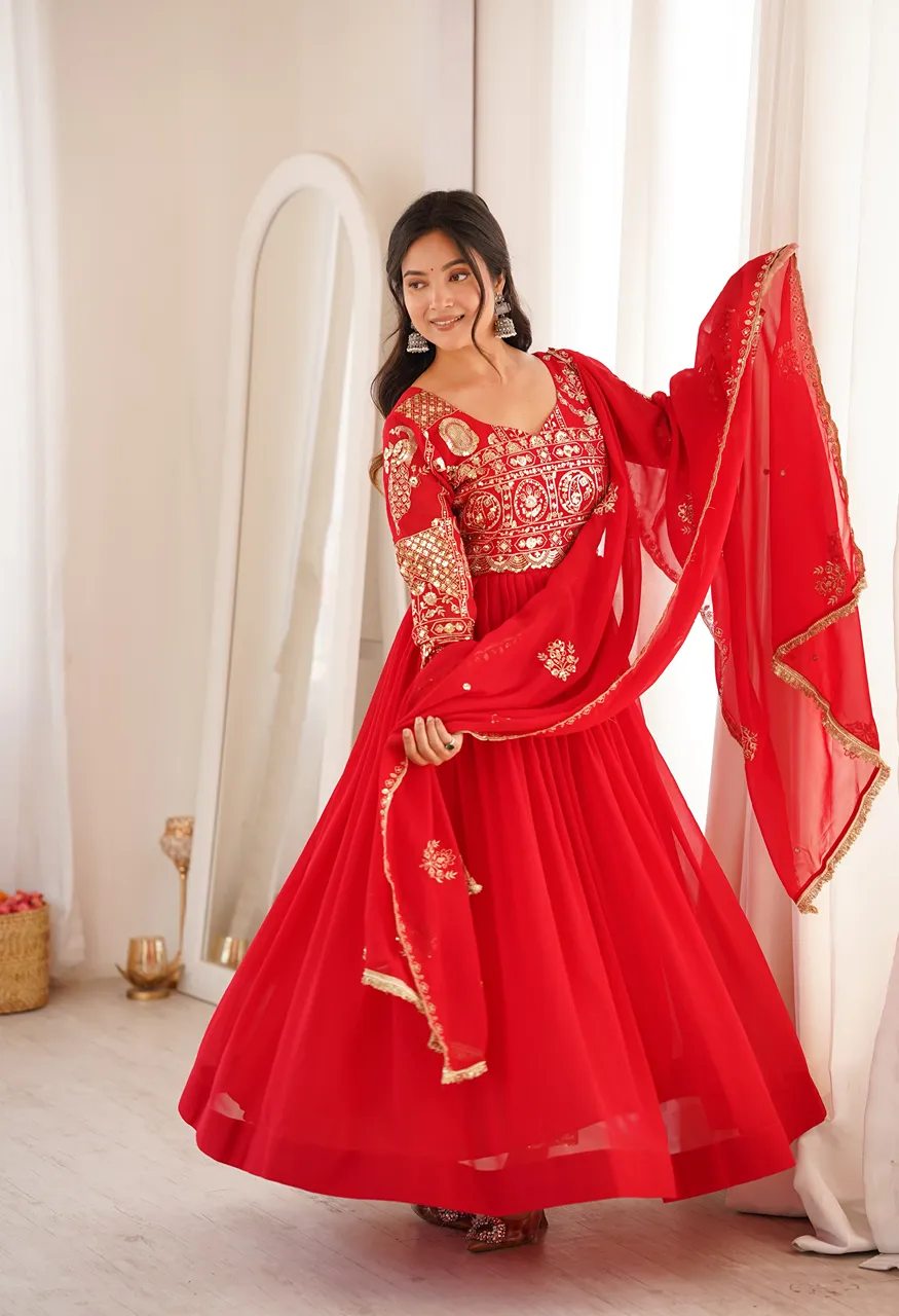 SGF 70 Blooming Georgette Sequin Embroidered Ready to Wear Suit
