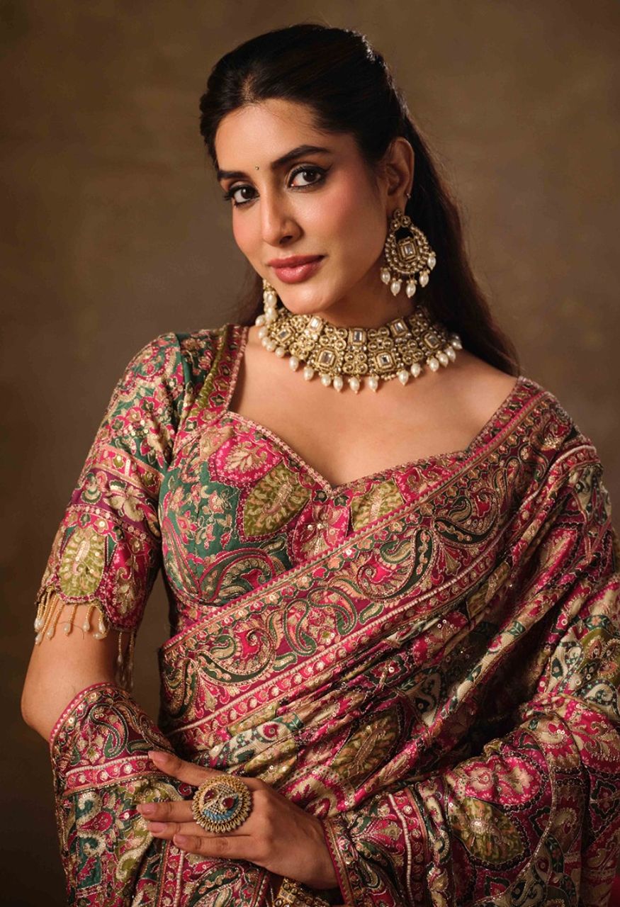 Mahotsav Nimaya Rajwadi Vol 04 Premium Natural Crepe Designer Saree